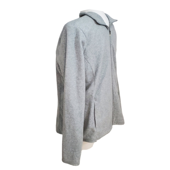 Old Navy Grey Full Zip Men's Fleece Jacket - Picture 3 of 6